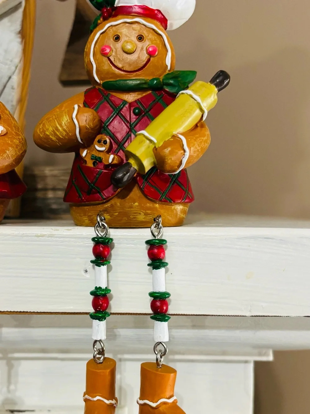 4pc ADORABLE Gingerbread Sitters For Canisters/Rae Dunn/Rolling Pins, & MORE